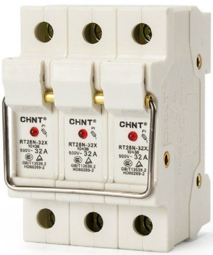 Держатель плавких вставок с индикацией CHINT 3п RT28N-32X 10х38мм фото Держатель плавких вставок с индикацией CHINT 3п RT28N-32X 10х38мм картинка